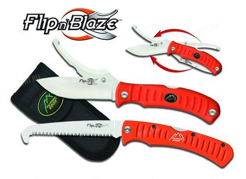 Набор OUTDOOR EDGE Flip`n`Blaze/Saw Combo: складной нож с двумя лезвиями + складная пила (блистер)