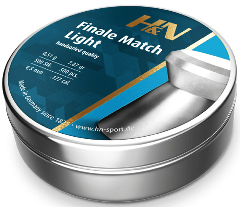 Пули H&N Final Match Light (Pistiol) 4,49 мм (.177) 0,49 г (500 шт.) картинка анонса на сайте WHT.ru