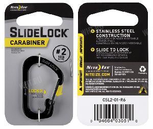 Карабин с блокировкой  Nite Ize Slade Lock, 2 размер, чёрный картинка анонса на сайте WHT.ru