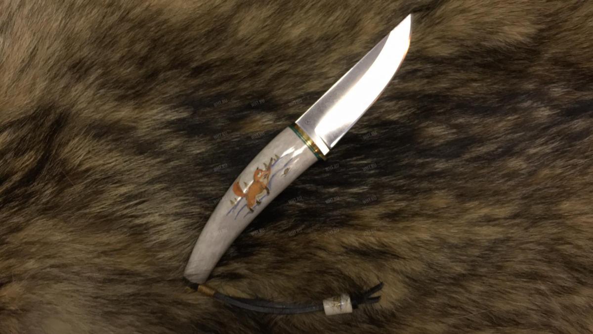 Нож "Лиман", клинок - Х12МФ(т), рукоять - рог оленя, "скрим-шоу"