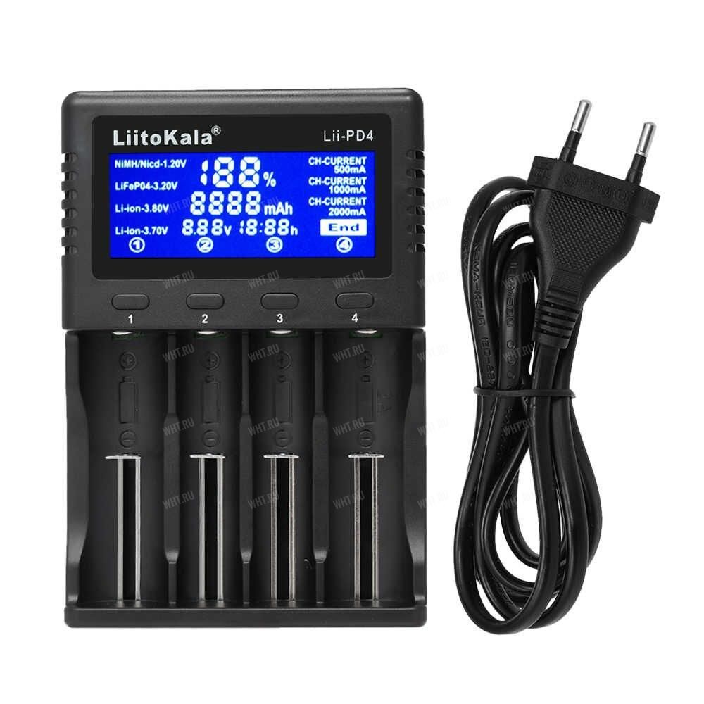 Универсальное смарт-зарядное устройство LiitoKala Lii-500 на 4 аккумулятора, USB/сеть 220 В