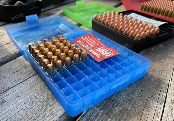 Кейс для 100 патронов .38 Spesial, .375 Mag (9x33R), .45 ACP (ячейка - 40х1,3х1,3 мм) картинка анонса на сайте WHT.ru
