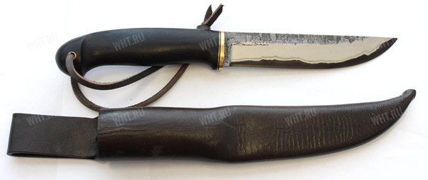 Нож "Лиман", вар. 1, рукоять черный граб, сталь трёхслойная 40х13-ШХ15-40х13
