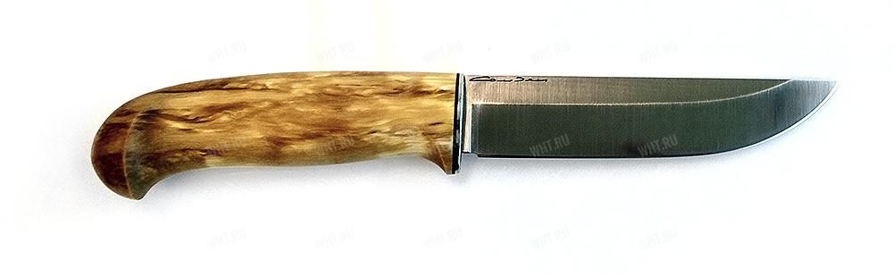 Нож "Барбус", клинок - Х12Ф1, рукоять карельская береза, светлая