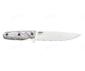 Туристический охотничий нож с фиксированным клинком EKA RTG-1, сталь 1095, рукоять микарта канвас 