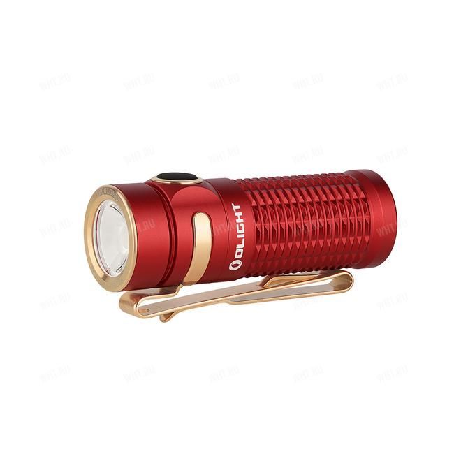 Ручной компактный фонарь Olight Baton 3, 1200 Лм, 166 м, 1xCR123A, красный корпус