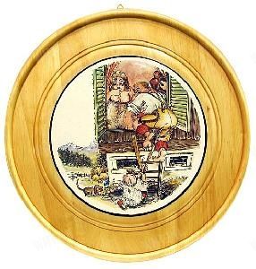 №16 Настенная виньетка с шутливым сюжетом, 30 см, дерево, репродукция рисунка картинка анонса на сайте WHT.ru