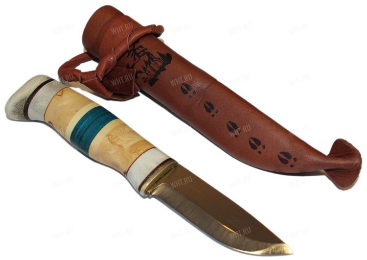 Классический малый охотничий лапландский нож "Puukko", Wood Jewel 