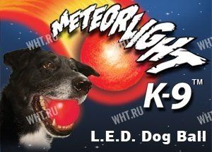 Cветящийся мяч Nite Ize Meteor Light K-9 для дрессировки собак, зелёный картинка анонса на сайте WHT.ru