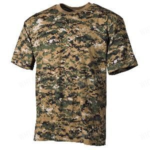 Футболка тактическая MFH T-Shirt, камуфляж - Digital Woodland картинка анонса на сайте WHT.ru