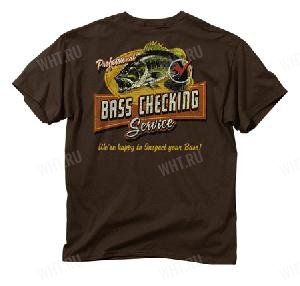 Футболка мужская BUCK WEAR Bass Checking, цвет коричневый картинка анонса на сайте WHT.ru
