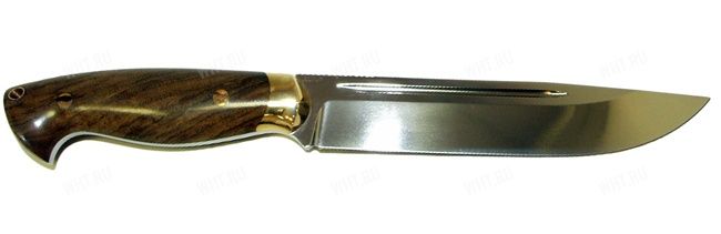 Нож "Финский", цельнометаллический клинок, рукоять кап ореха, сталь Х12МФ