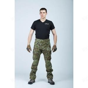 Тактические брюки Giena Tactics, камуфляж - Pogranichnik, наколенники - Олива картинка анонса на сайте WHT.ru