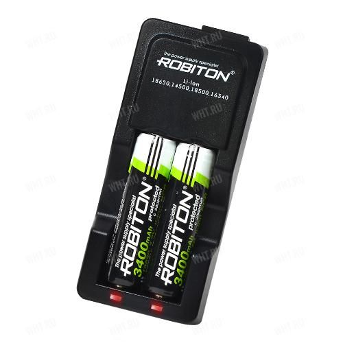 Зарядное устройство ROBITON для аккумуляторов типа CR123/18650/14500/18500/16340 от сети 220В