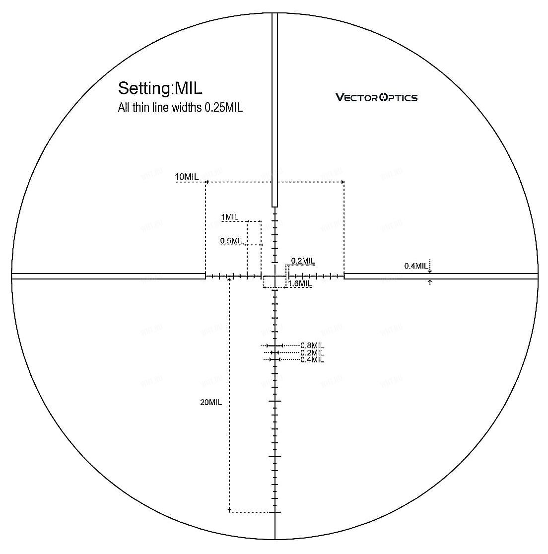 Оптический прицел Vector Optics VEYRON 4-16x44 (30 мм) FFP, марка MPR-4
