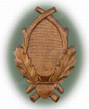 Медальон под рога косули, цвет темно-коричневый, модель 129