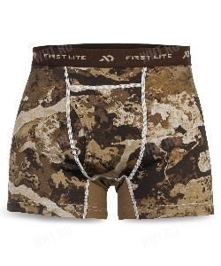 @Шорты-трусы короткие FIRST LITE Wick Boxer Short, камуфляж Cipher