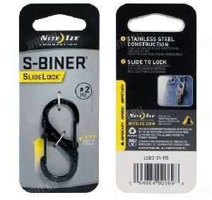 Карабин Nite Ize "S" Slide Lock , 4 размер, чёрный картинка анонса на сайте WHT.ru