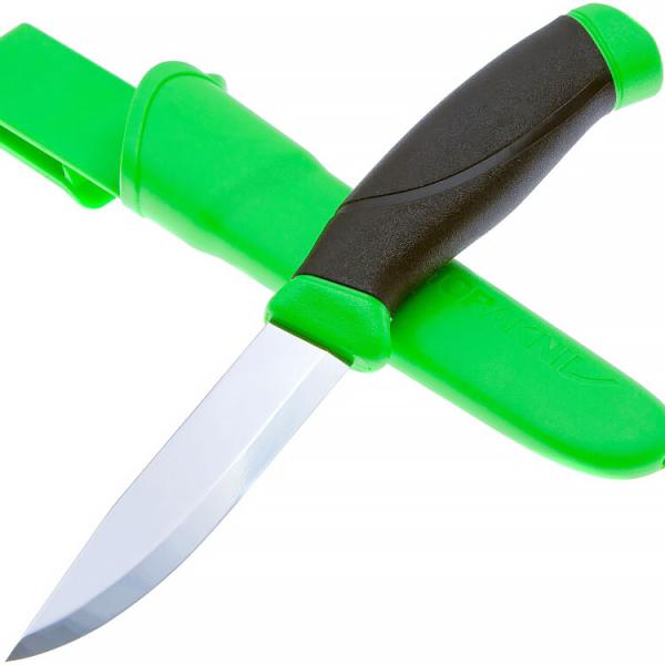 Нож Morakniv Companion, зелёный, сталь Sandvik 12C27 картинка анонса на сайте WHT.ru