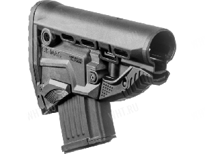 Приклад FAB-Defense с магазином на 10 патр. 7.62х39 для AK47/АК74/САЙГА GK-MAG, без трубки (чёрный) картинка анонса на сайте WHT.ru