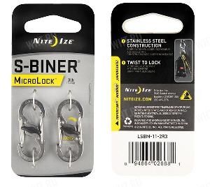 Карабин Nite Ize "S" Micro Lock, 2 размер, стальной картинка анонса на сайте WHT.ru