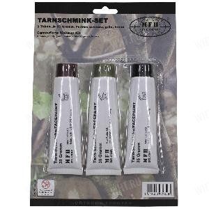 Краска для лица Camo Face Paint, 3 цвета в тубах по 35 грамм картинка анонса на сайте WHT.ru