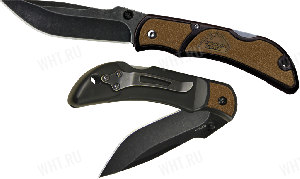 Складной нож OUTDOOR EDGE Chasm Medium, ровная кромка лезвия, коричневая рукоятка картинка анонса на сайте WHT.ru