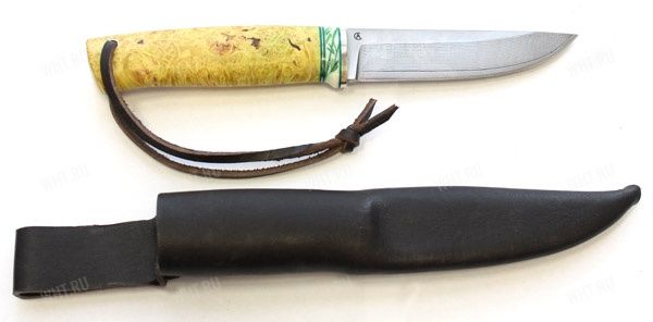 Нож "Барбус", рукоять стаб. кап клёна, элфорин, сталь ZA-18