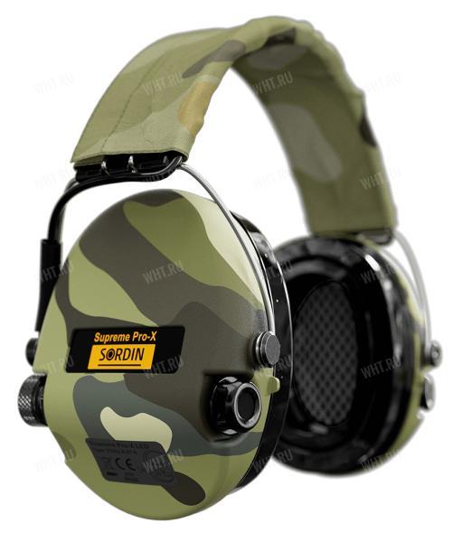 Активные наушники Sordin MSA Supreme PRO-X LED Camo, оголовье - camo, корпус - camo картинка анонса на сайте WHT.ru