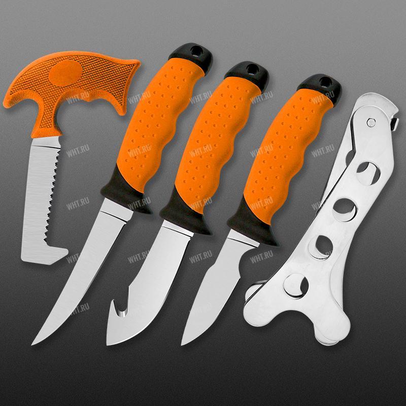 Набор ножей Wild Pack из 5 разделочных ножей и инструментов с перчатками в комплекте