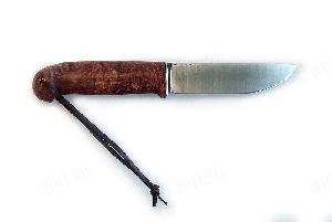 Нож SANDER "Шмель", клинок - сталь К110, рукоять - карельская берёза (красная), больстер картинка анонса на сайте WHT.ru