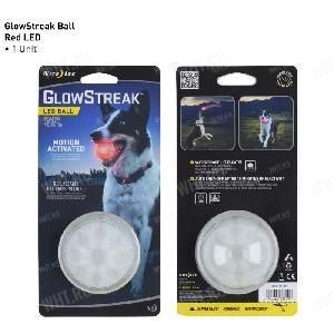 Светодиодный мяч Nite Ize Glow Streak для дрессировки собак, красный картинка анонса на сайте WHT.ru