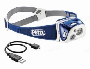 Налобный фонарь Petzl REAKTIK, цвет синий (max. 190 Люмен) картинка анонса на сайте WHT.ru
