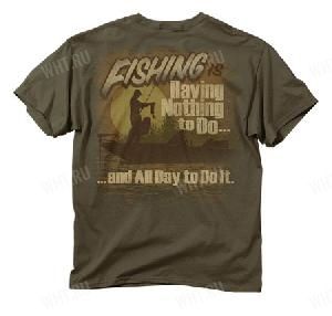Футболка мужская BUCK WEAR Nothing to do fish, цвет оливковый картинка анонса на сайте WHT.ru