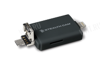 Универсальный адаптер для SD/Micro SD с выходом USB, Micro USB, Lightning, STEALTH CAM картинка анонса на сайте WHT.ru