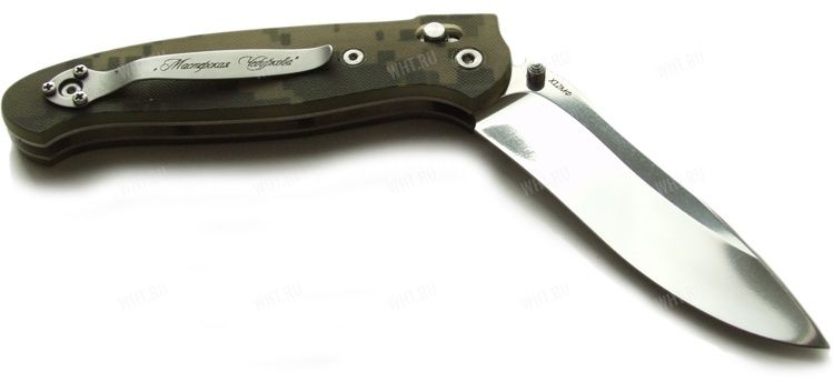 Нож "Хантер", складной, рукоять G10 камуфляж, сталь Х12МФ