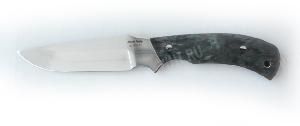 Нож "Охотник", сталь D2, рукоять стабилизированная древесина (цвет-серый) картинка анонса на сайте WHT.ru