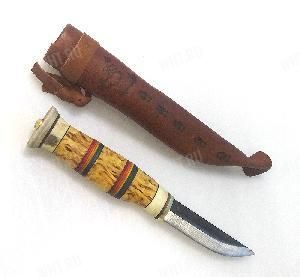 Профессиональный финский охотничий нож "Sateenkaaripuukko" (клинок 7.7 см), Wood Jewel  картинка анонса на сайте WHT.ru