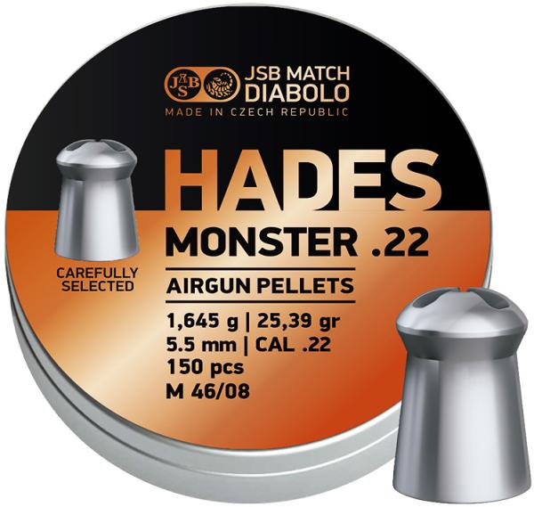 Пули JSB Hades Monster (.22) 5,50 мм 1,645 г (150 шт.) картинка анонса на сайте WHT.ru