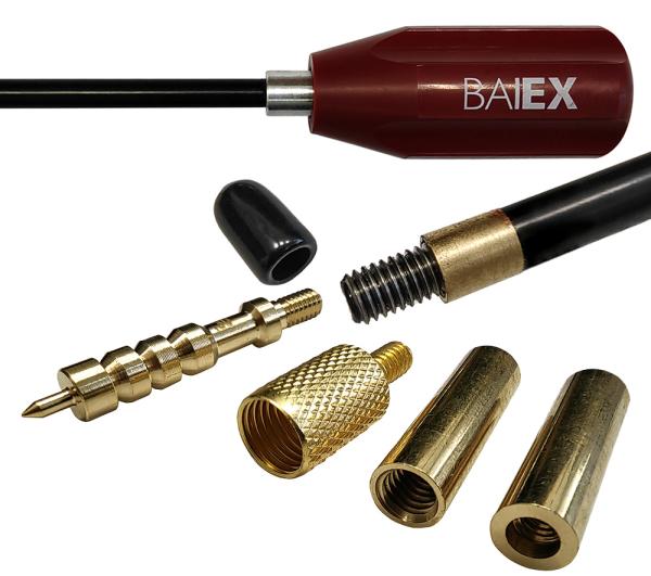Шомпол BAIEX (рукоять на подшипнике), сталь/нейлон, Ø 7 мм, L=914 мм, с 4 переходниками картинка анонса на сайте WHT.ru
