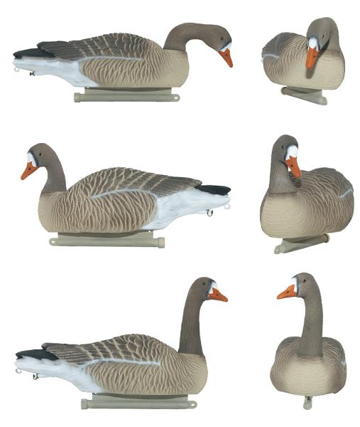 Чучела белолобого гуся плавающие сминаемые Floater Speckbelly Goose (комплект 6 штук) картинка анонса на сайте WHT.ru