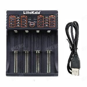 Универсальное зарядное смарт-устройство LiitoKala Lii-402 на 4 аккумулятора, USB вход 5В/2А, USB выход картинка анонса на сайте WHT.ru
