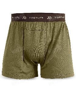@Шорты-трусы свободные FIRST LITE Wick Short Boxer Brief, расцветка Conifer картинка анонса на сайте WHT.ru