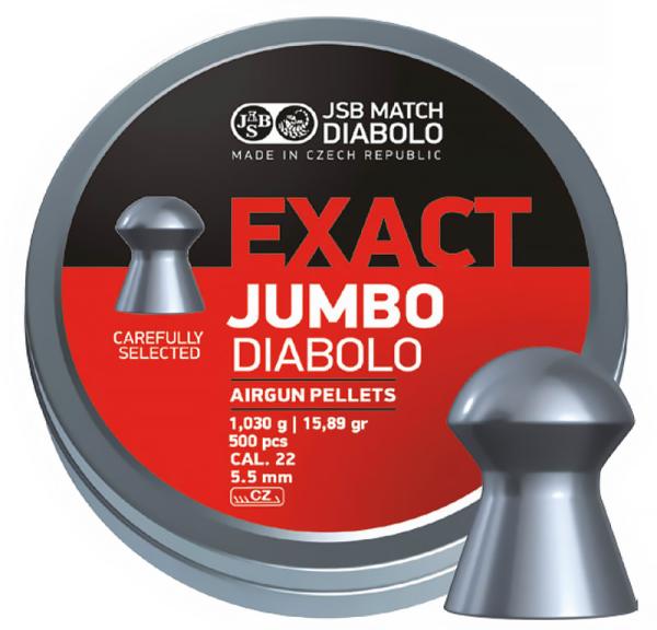 Пули JSB Exact Jumbo 5,5 мм 1,030 г (500 шт.) картинка анонса на сайте WHT.ru