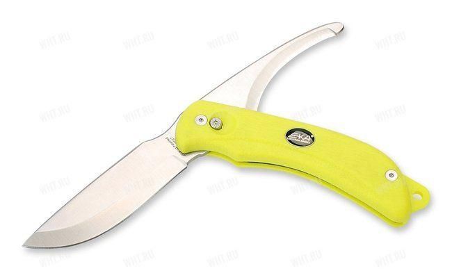 Нож EKA SwingBlade G3, цвет жёлтый, сталь SANDVIK