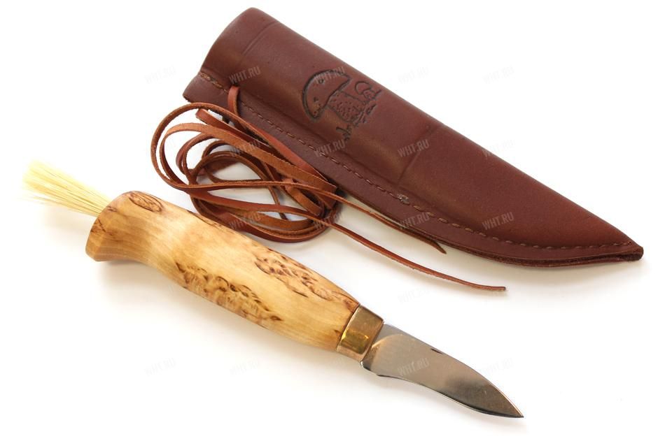 Нож грибника Wood Jewel (рукоятка из капа карельской березы)