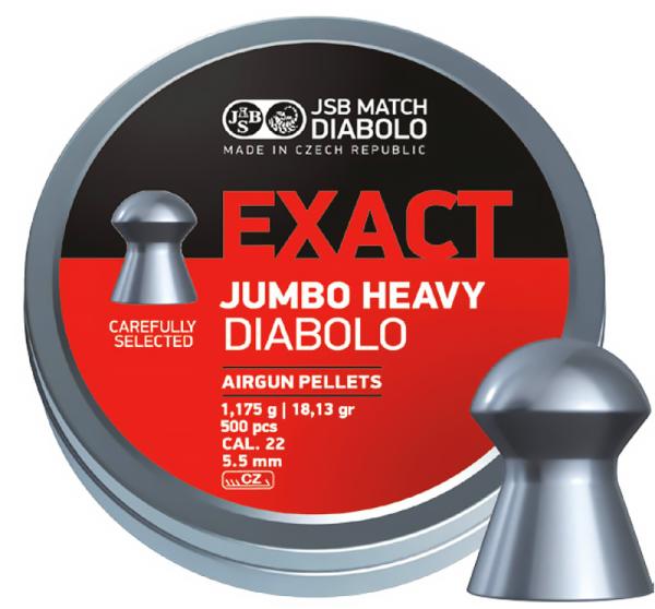 Пули JSB Exact Jumbo Heavy 5,52 мм 1,175 г (500 шт.) картинка анонса на сайте WHT.ru