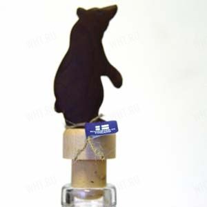 Бутылочная пробка с деревянной статуэткой "Медведь-3", Wood Jewel  купить в интернет-магазине wht.ru
