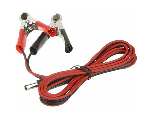 Кабель питания дозатора DIY Devices от аккумулятора 12V c защитой от переполюсовки с "крокодилами" картинка анонса на сайте WHT.ru