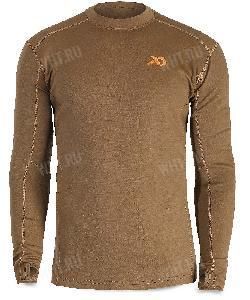 Пуловер с длинным рукавом FIRST LITE Kiln LS Crew, расцветка Dry Earth картинка анонса на сайте WHT.ru